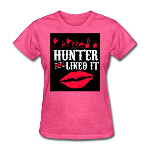 I Kissed A Hunter & Liked It Women's T-Shirt - heather pink