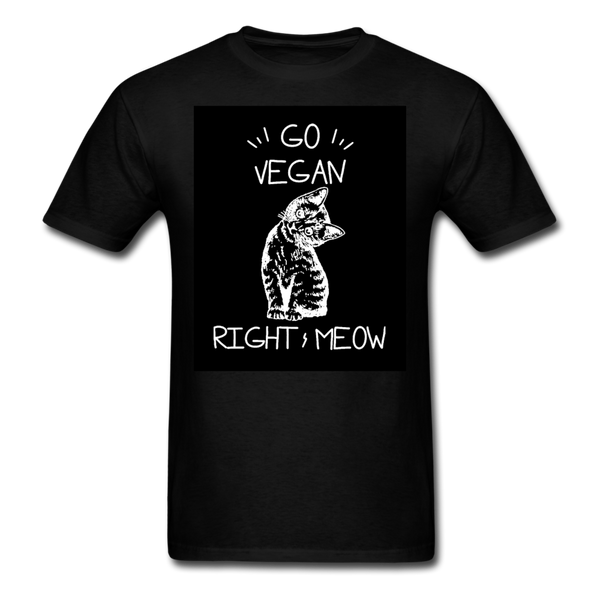 Go Vegan Right Meow Classic T-Shirt - black