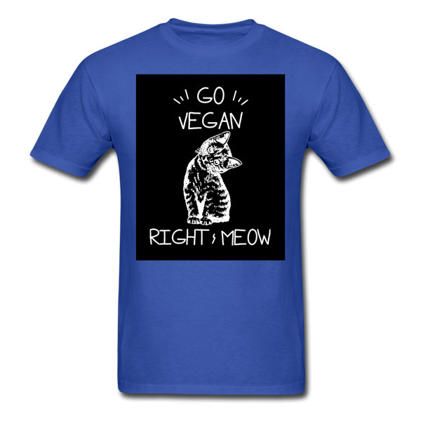 Go Vegan Right Meow Classic T-Shirt - royal blue