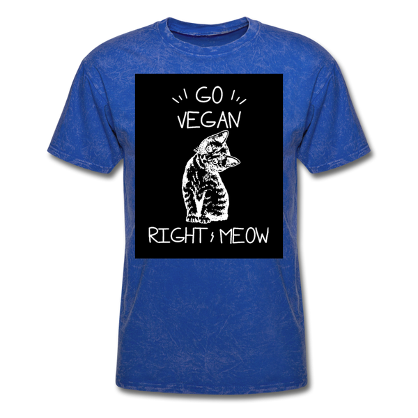 Go Vegan Right Meow Classic T-Shirt - mineral royal