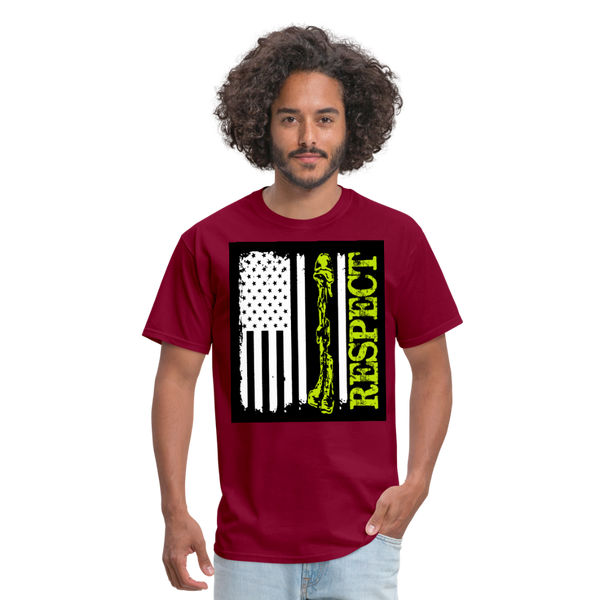 Respect The Veterans Men's T-Shirt - burgundy