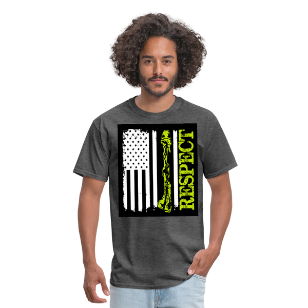 Respect The Veterans Men's T-Shirt - heather black