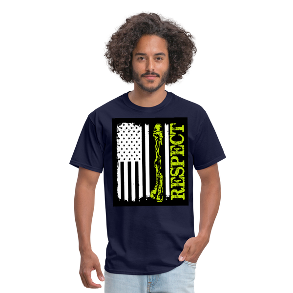 Respect The Veterans Men's T-Shirt - navy