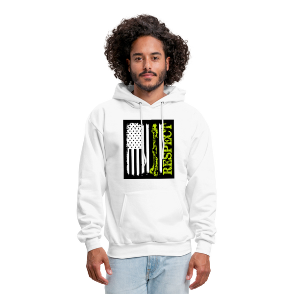 Respect The Veterans Men's Hoodie - white