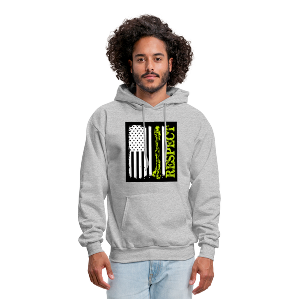 Respect The Veterans Men's Hoodie - heather gray