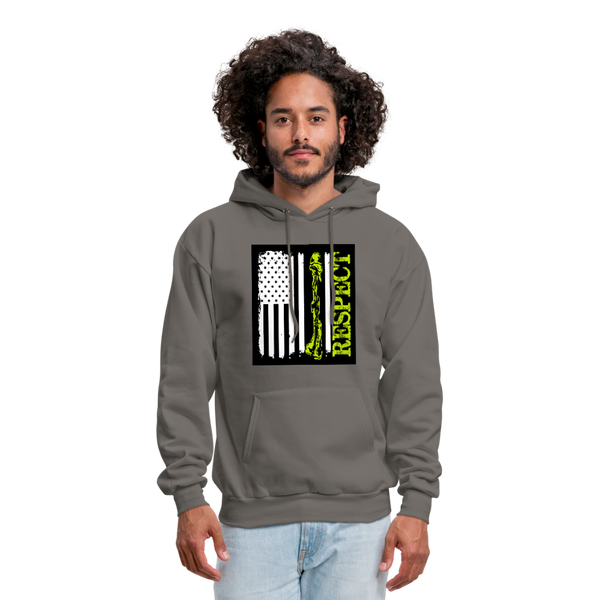 Respect The Veterans Men's Hoodie - asphalt gray