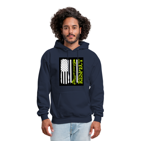 Respect The Veterans Men's Hoodie - navy
