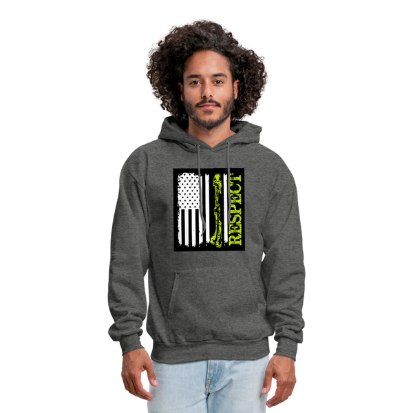 Respect The Veterans Men's Hoodie - charcoal gray