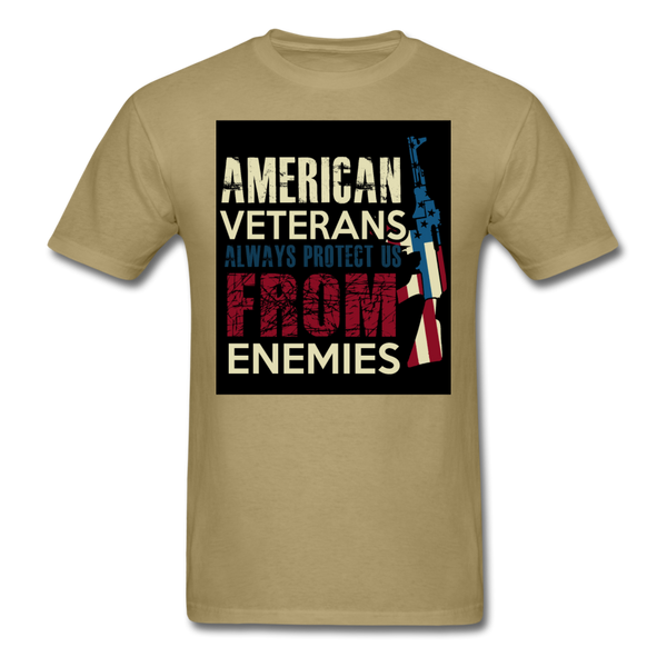 American Veterans Always Protect Us From Enemies Men's Classic T-Shirt - khaki