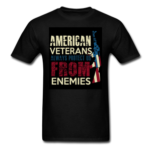 American Veterans Always Protect Us From Enemies Men's Classic T-Shirt - black