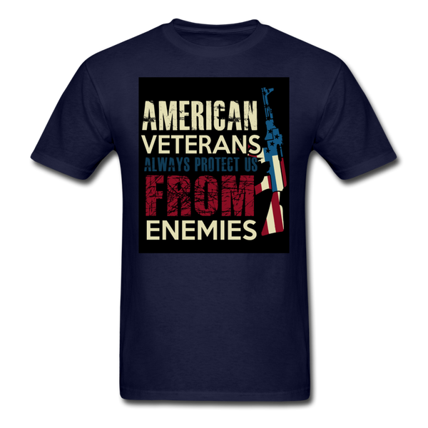 American Veterans Always Protect Us From Enemies Men's Classic T-Shirt - navy