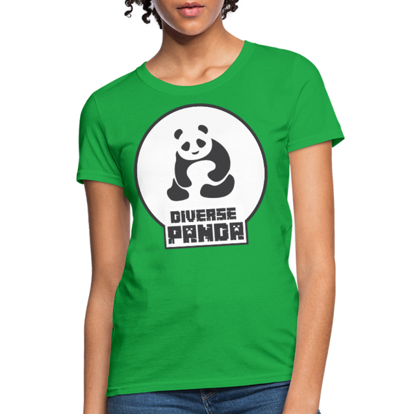 Diverse Panda (Alternative Version) Women's T-Shirt - bright green