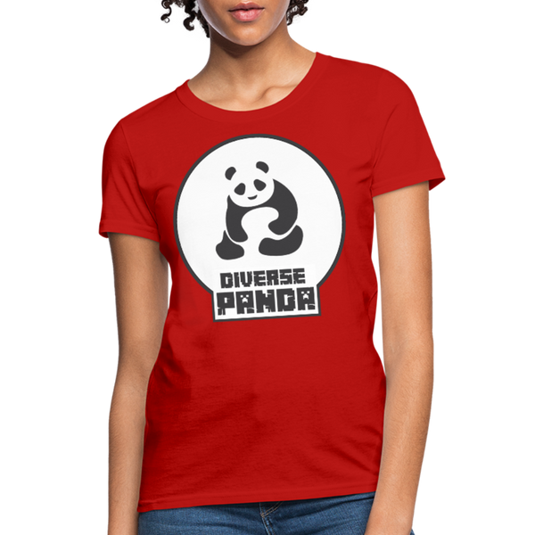 Diverse Panda (Alternative Version) Women's T-Shirt - red