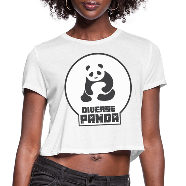 Diverse Panda (Alternative Version) Women's Cropped T-Shirt - white