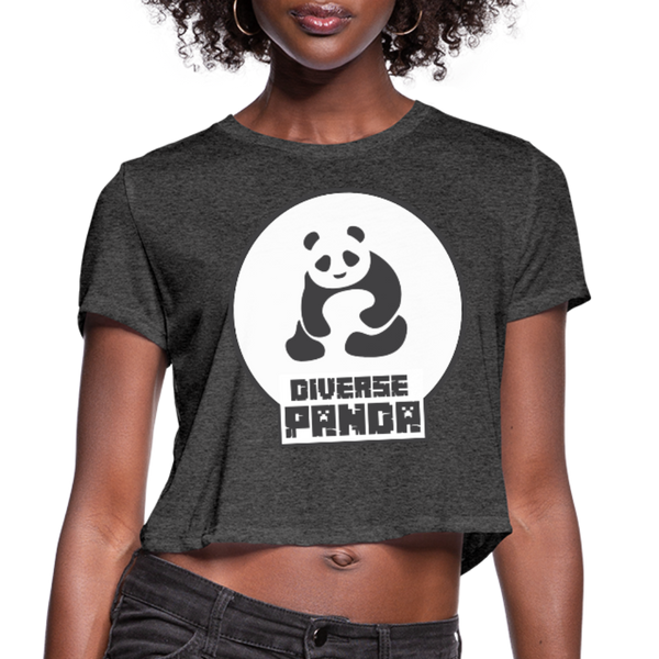 Diverse Panda (Alternative Version) Women's Cropped T-Shirt - deep heather