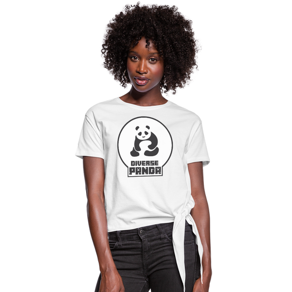 Diverse Panda (Alternative Version) Women's Knotted T-Shirt - white