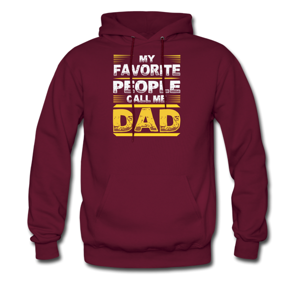 My Favorite People Call Me Dad Men's Hoodie - burgundy