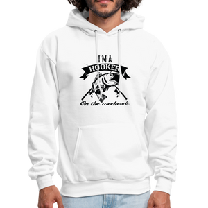 I'm A Hooker On The Weekends Men's Hoodie - white