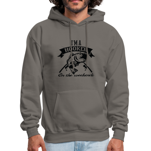 I'm A Hooker On The Weekends Men's Hoodie - asphalt gray