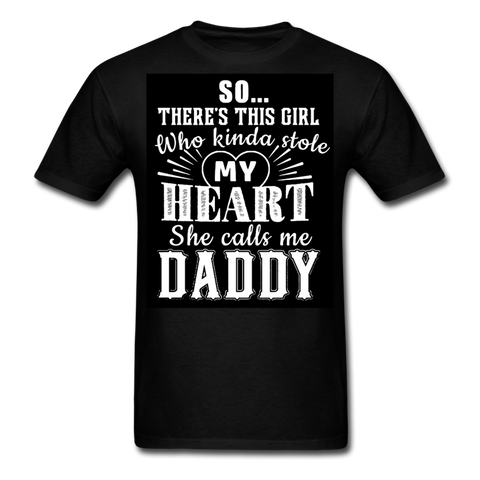So There's This Girl Who Kinda Stole My Heart She Calls Me Daddy Men's Classic T-Shirt - black