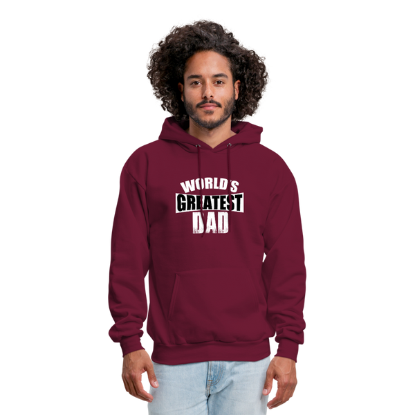 World's Greatest Dad Men's Hoodie - burgundy