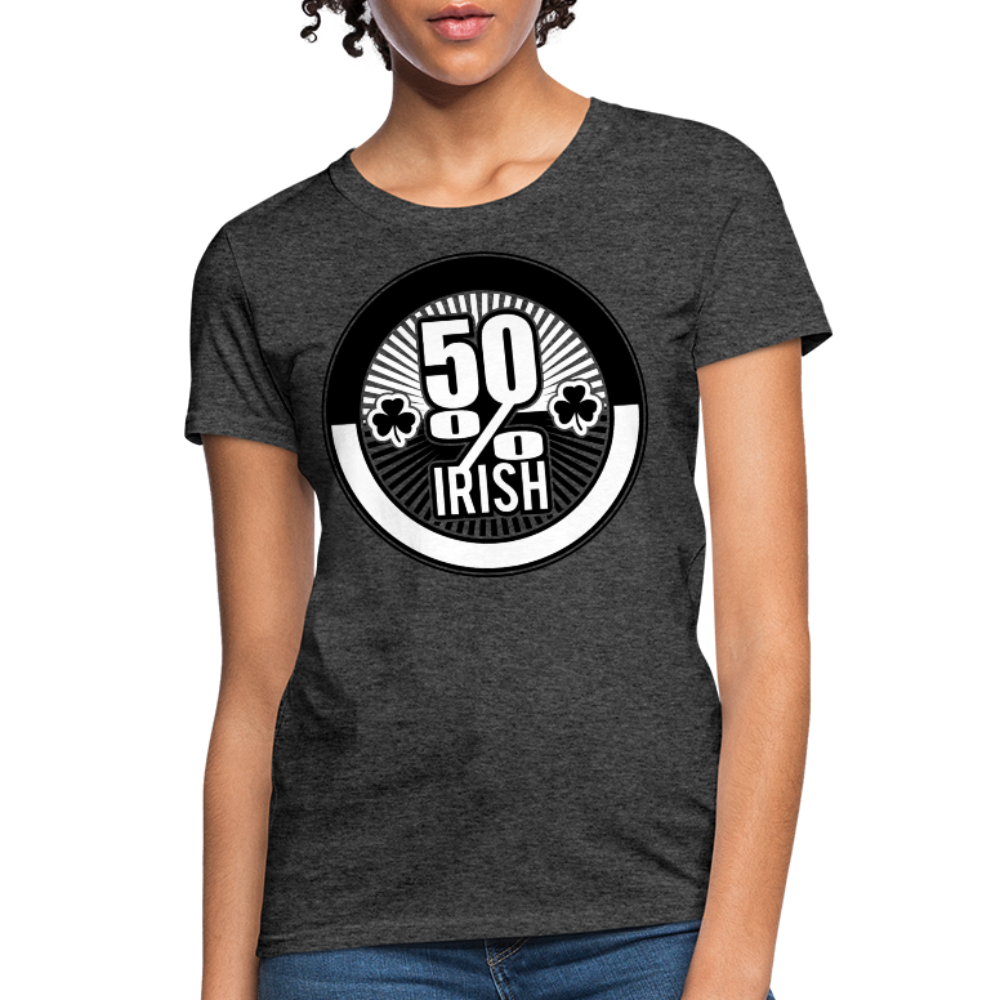 50% Irish Women's T-Shirt - heather black