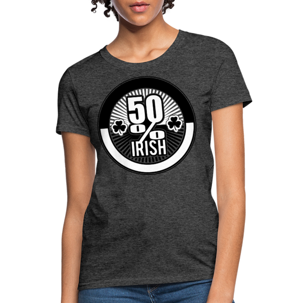 50% Irish Women's T-Shirt - heather black