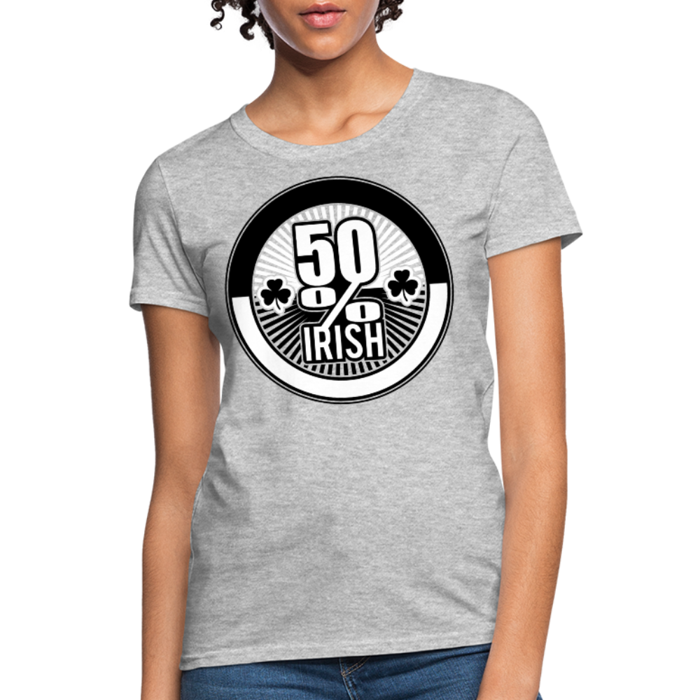 50% Irish Women's T-Shirt - heather gray
