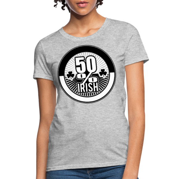 50% Irish Women's T-Shirt - heather gray