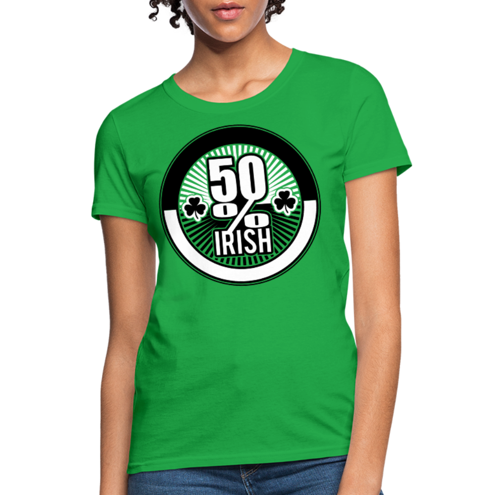 50% Irish Women's T-Shirt - bright green