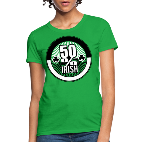 50% Irish Women's T-Shirt - bright green