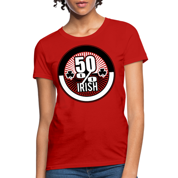 50% Irish Women's T-Shirt - red