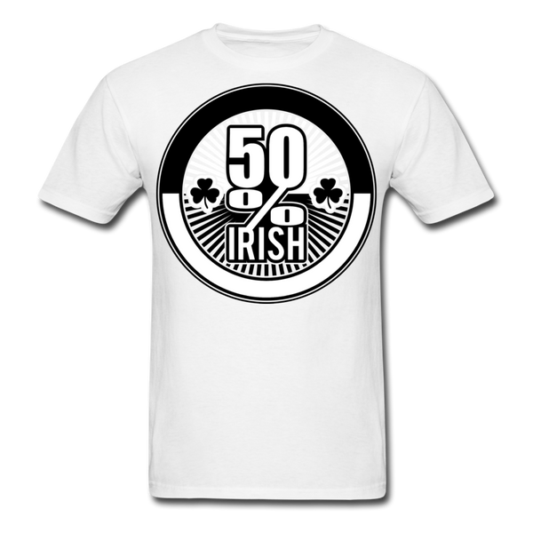 50% Irish Men's T-Shirt - white