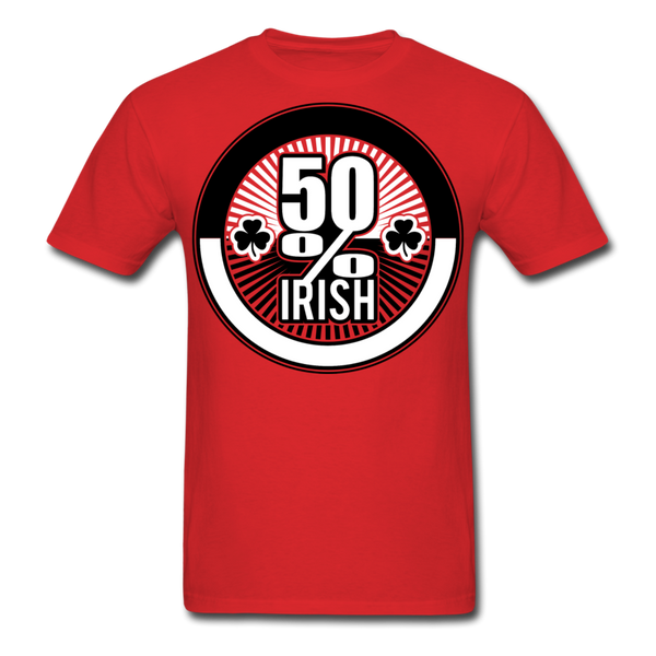 50% Irish Men's T-Shirt - red