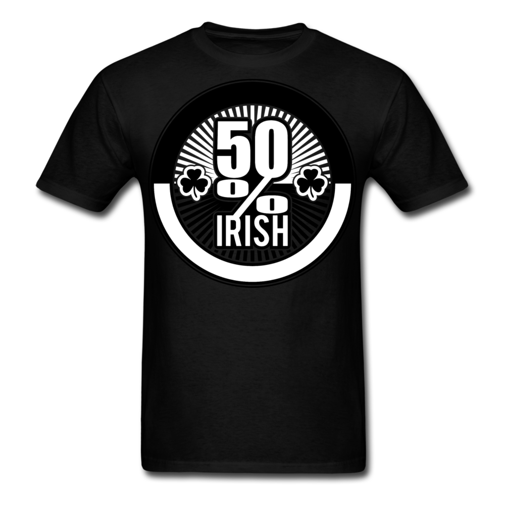 50% Irish Men's T-Shirt - black