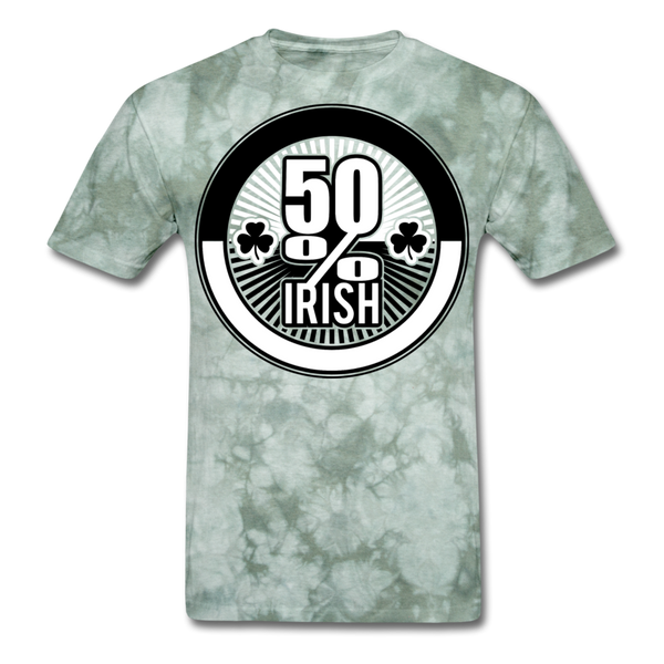 50% Irish Men's T-Shirt - military green tie dye