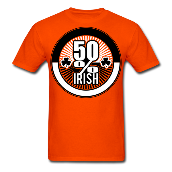 50% Irish Men's T-Shirt - orange