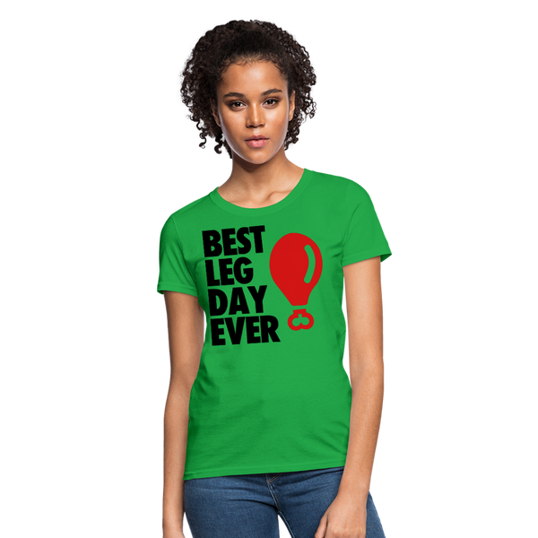 Best Leg Day Ever Women's T-Shirt - bright green