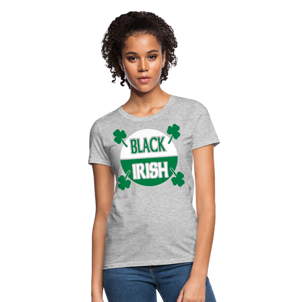 Black Irish Women's T-Shirt - heather gray