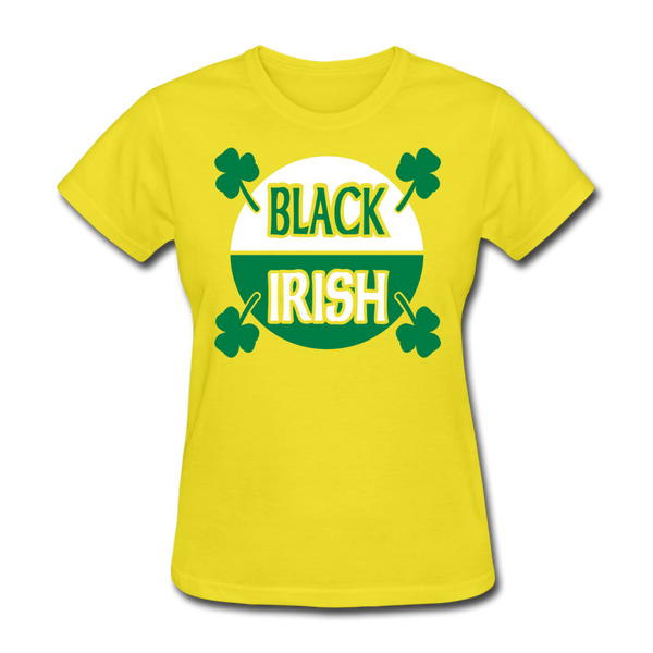 Black Irish Women's T-Shirt - yellow