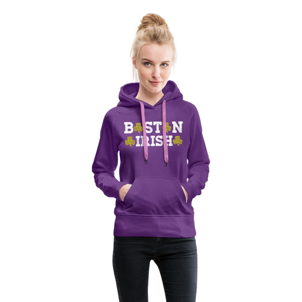 Boston Irish Women’s Premium Hoodie - purple