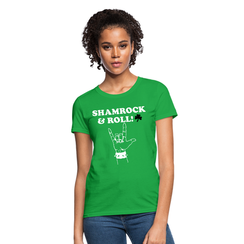 Shamrock & Roll! Women's T-Shirt - bright green
