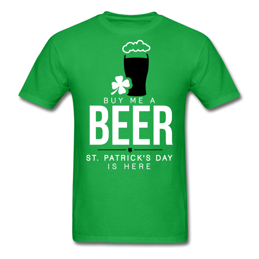 Buy Me A Beer St. Patrick's Day Is Here Men's Classic T-Shirt - bright green