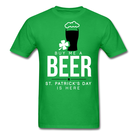 Buy Me A Beer St. Patrick's Day Is Here Men's Classic T-Shirt - bright green