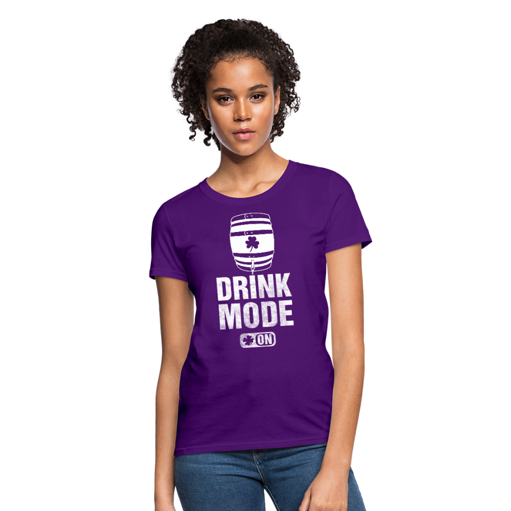 Drink Mode On Women's T-Shirt - purple