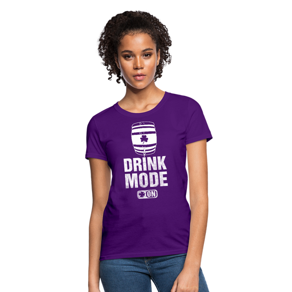 Drink Mode On Women's T-Shirt - purple