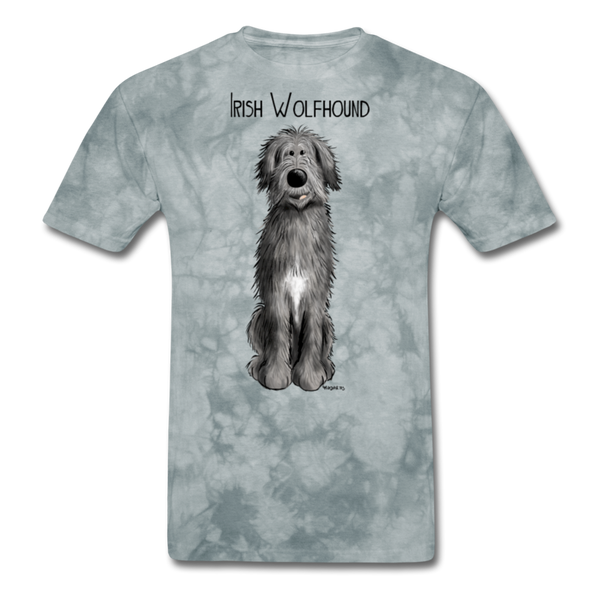 Irish Wolfhound Men's Classic T-Shirt - grey tie dye