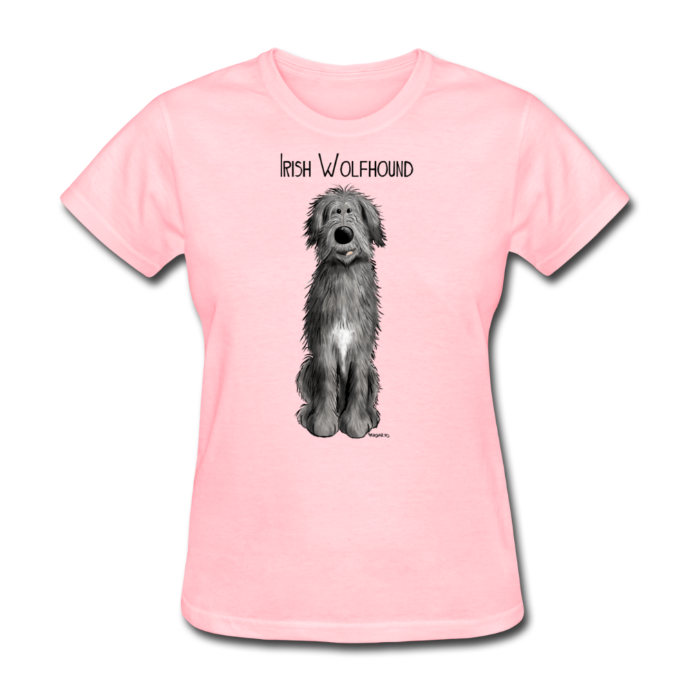 Irish Wolfhound Women's T-Shirt - pink