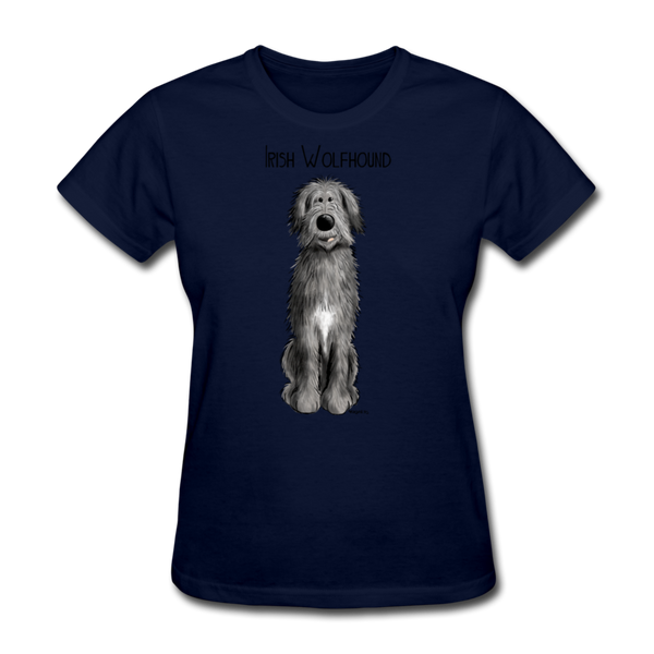 Irish Wolfhound Women's T-Shirt - navy