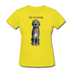 Irish Wolfhound Women's T-Shirt - yellow